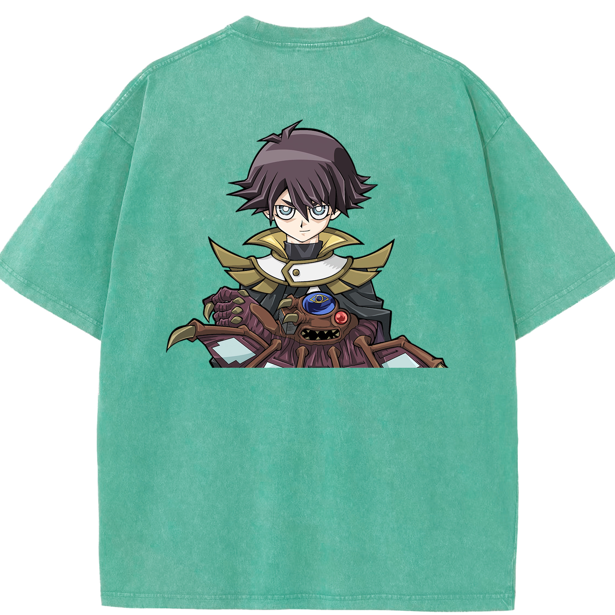 （画像用） 遊☆戯☆王 Yu-Gi-Oh! 綿100% ヴィンテージ風 半袖Tシャツ（背面プリント）